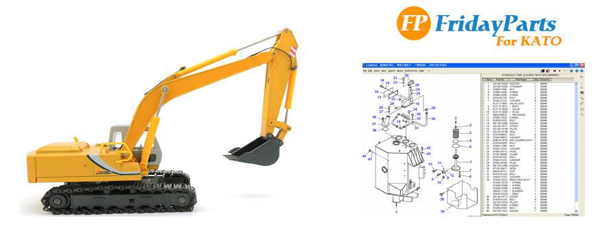 kato excavator parts