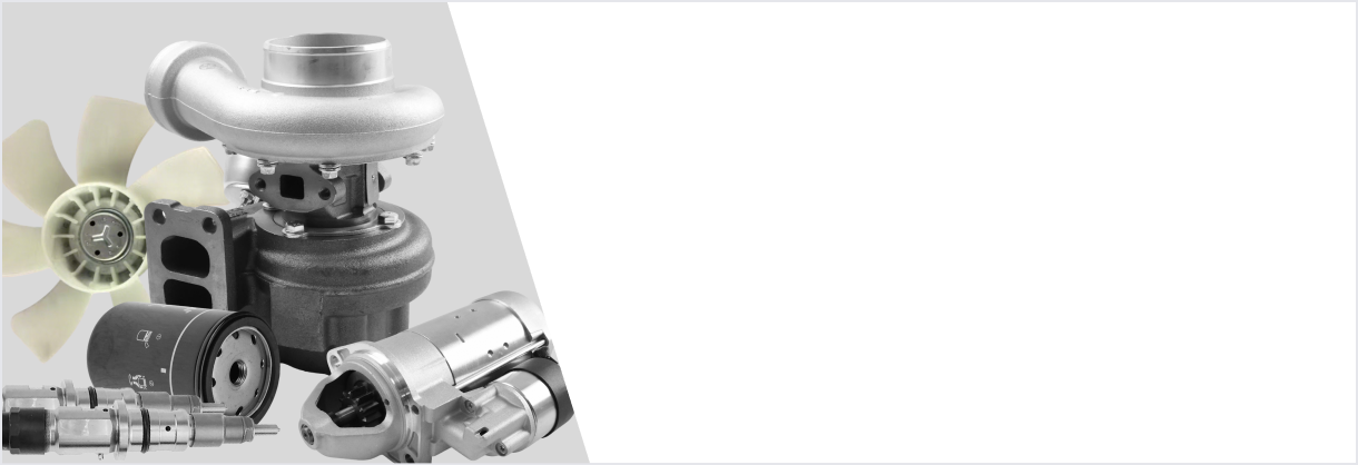 Quality engine spare parts for agricultural and construction machinery - turbocharger, starter, fuel injectors, fan and filters for maximum performance