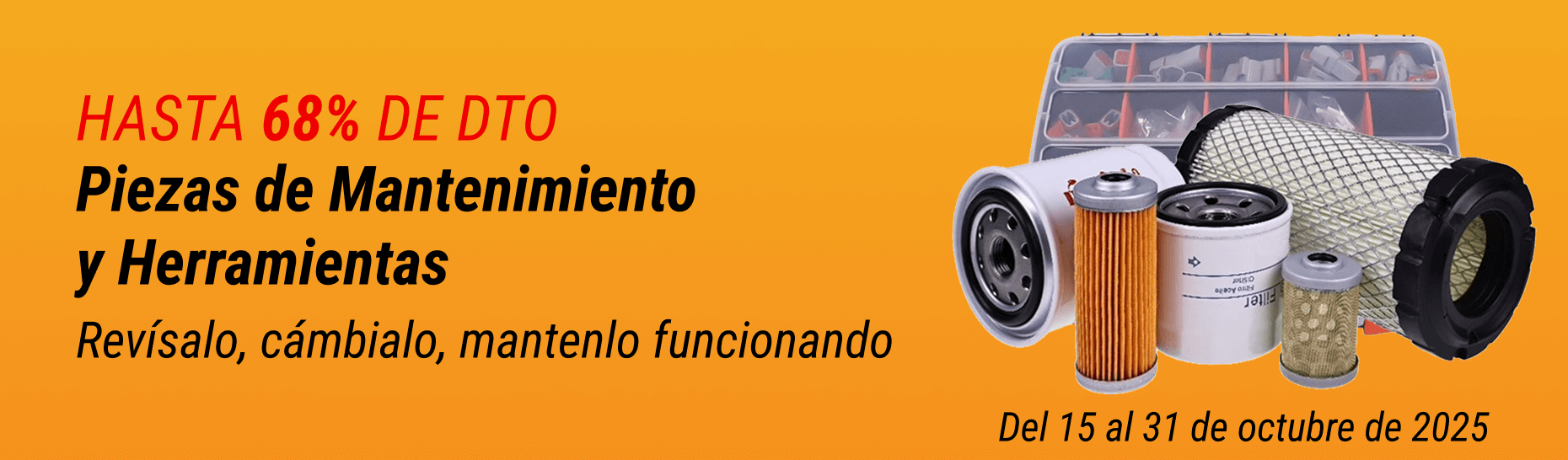 Grandes ofertas de FridayParts en piezas de motor, eléctricas y de mantenimiento para equipos agrícolas y de construcción.