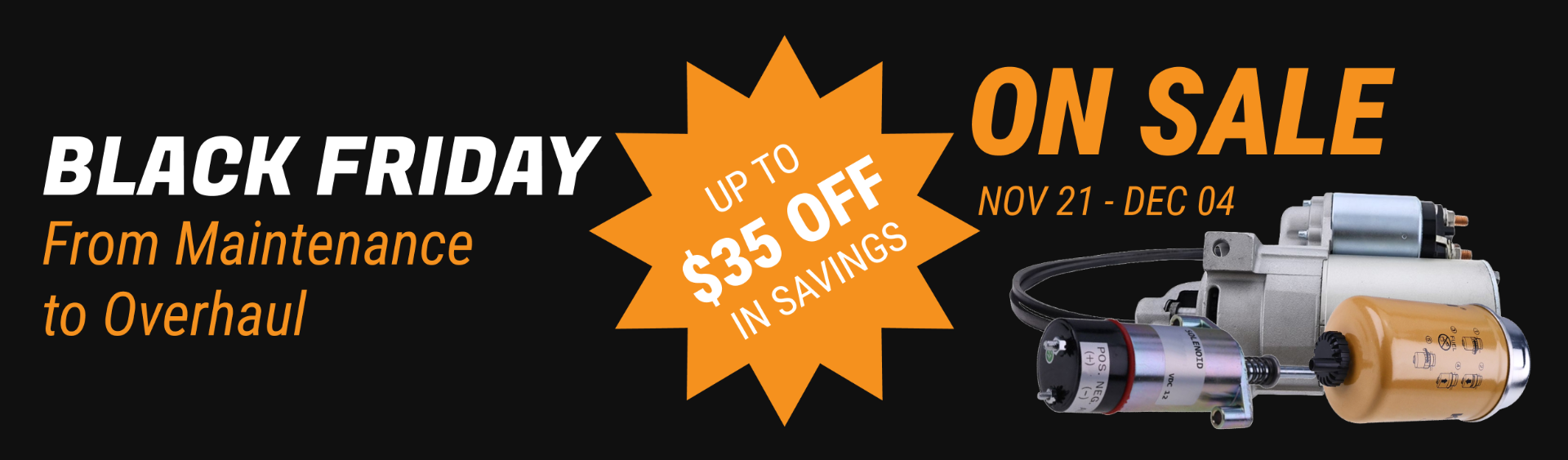 FridayParts big deals on engine, electrical, and maintenance parts & tools for farming & construction equipment.