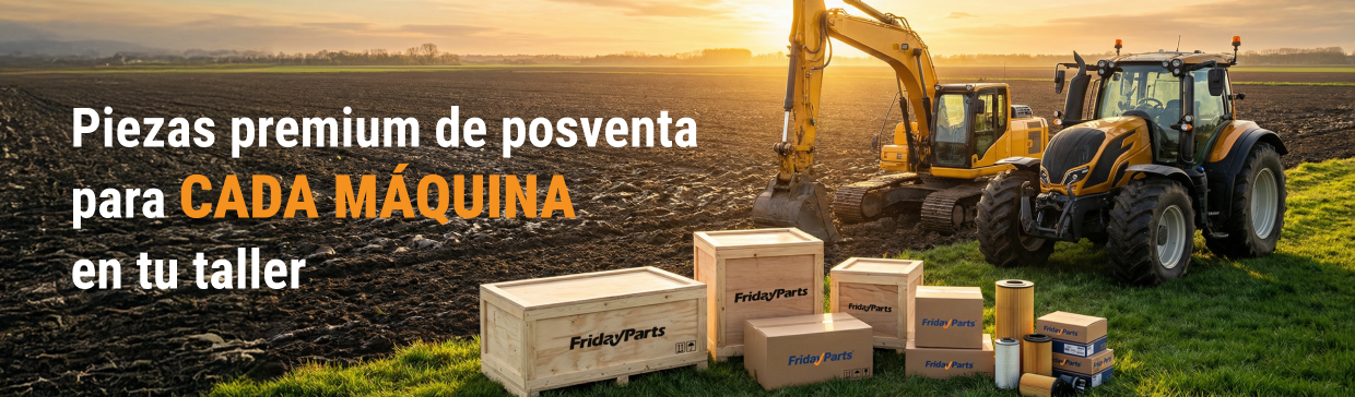 Grandes ofertas de FridayParts en piezas de motor, eléctricas y de mantenimiento para equipos agrícolas y de construcción.